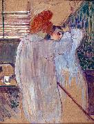 Henri  Toulouse-Lautrec Two Women in Nightgowns Sweden oil painting artist